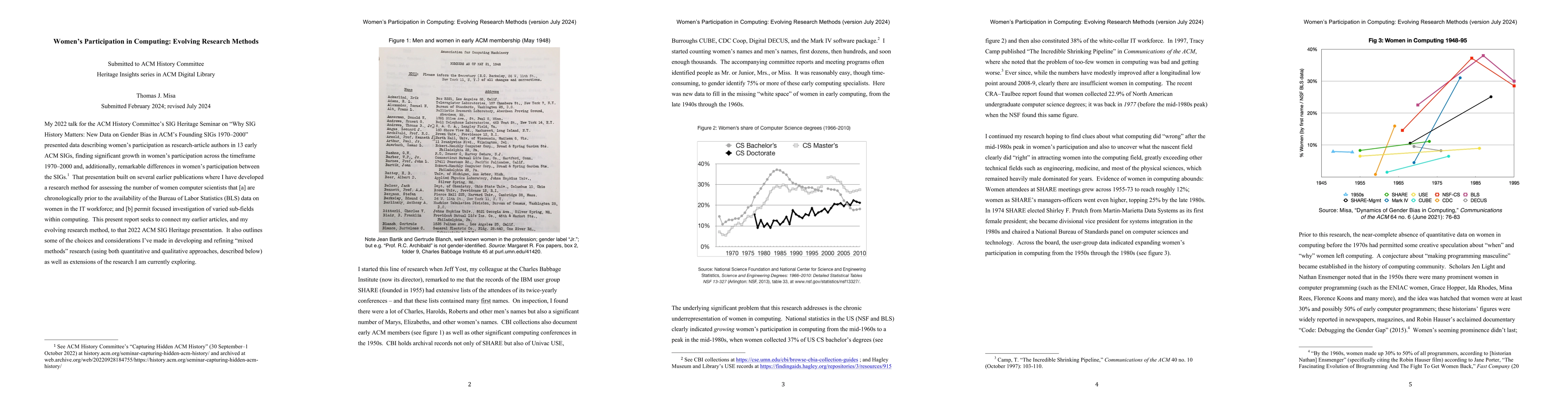 Thumbnail for Women's Participation in Computing: Evolving Research Methods