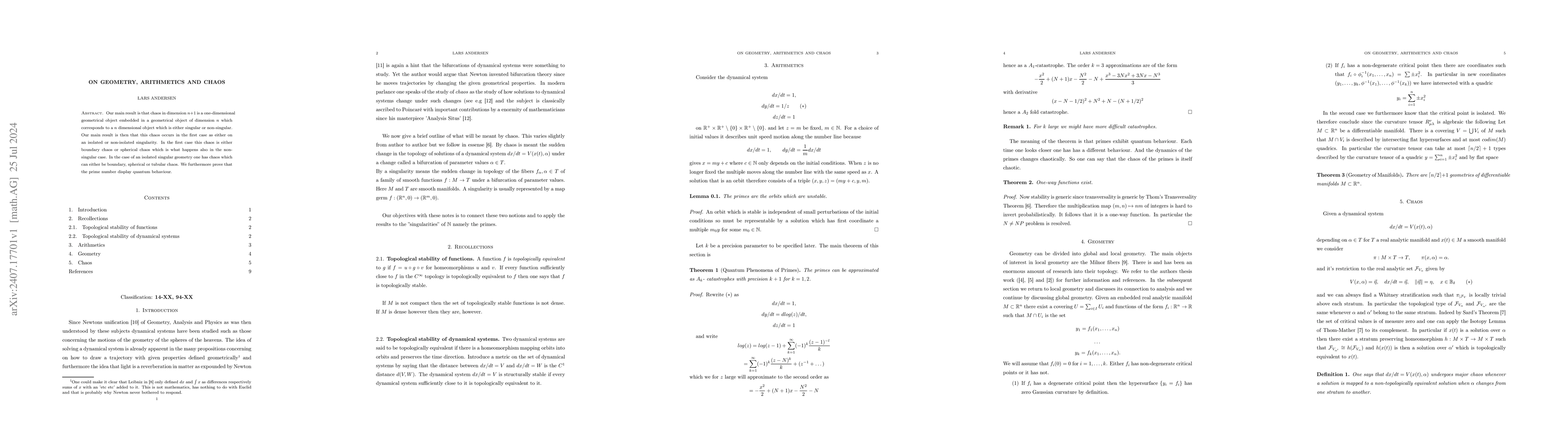 Thumbnail for On Geometry, Arithmetics and Chaos