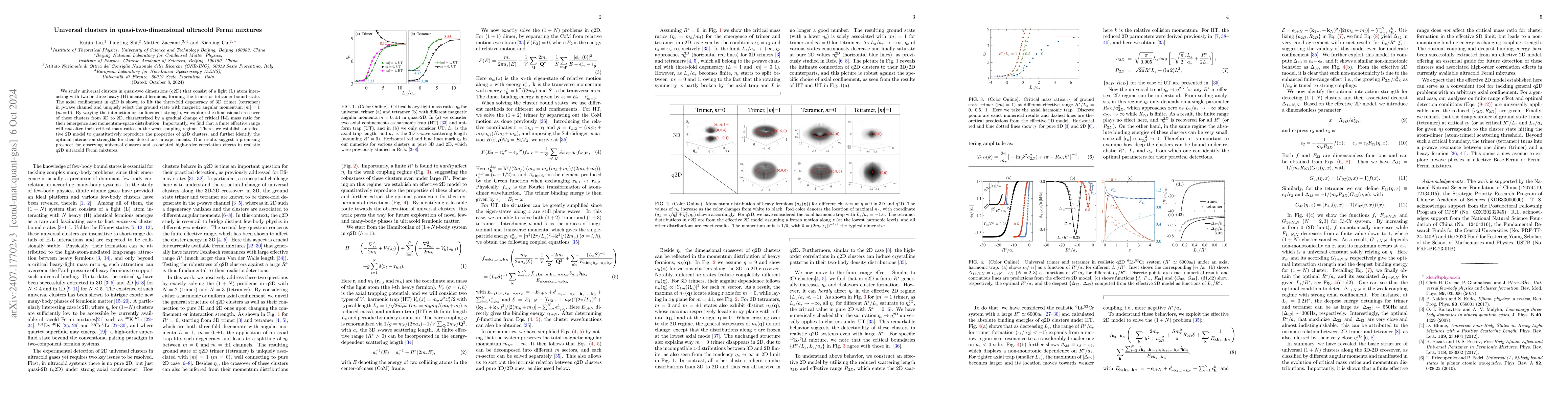 Thumbnail for Universal clusters in quasi-two-dimensional ultracold Fermi mixtures