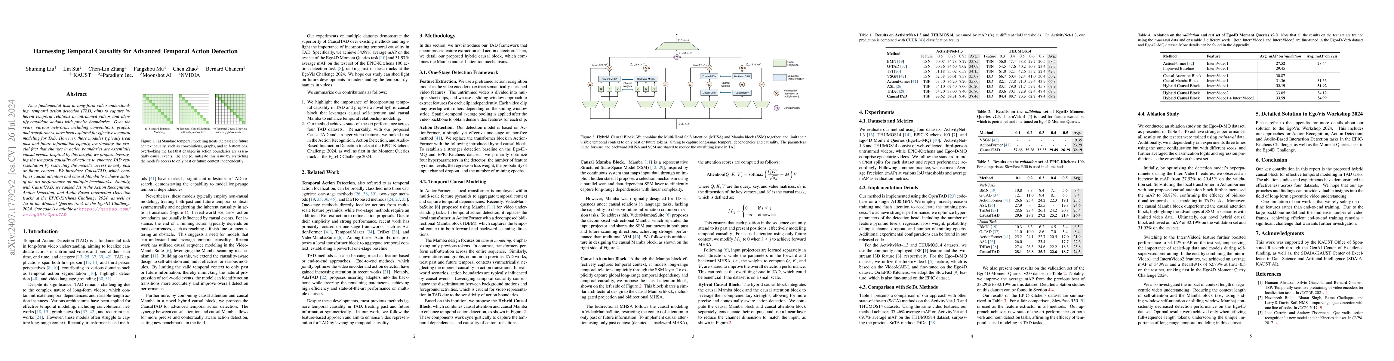 Thumbnail for Harnessing Temporal Causality for Advanced Temporal Action Detection