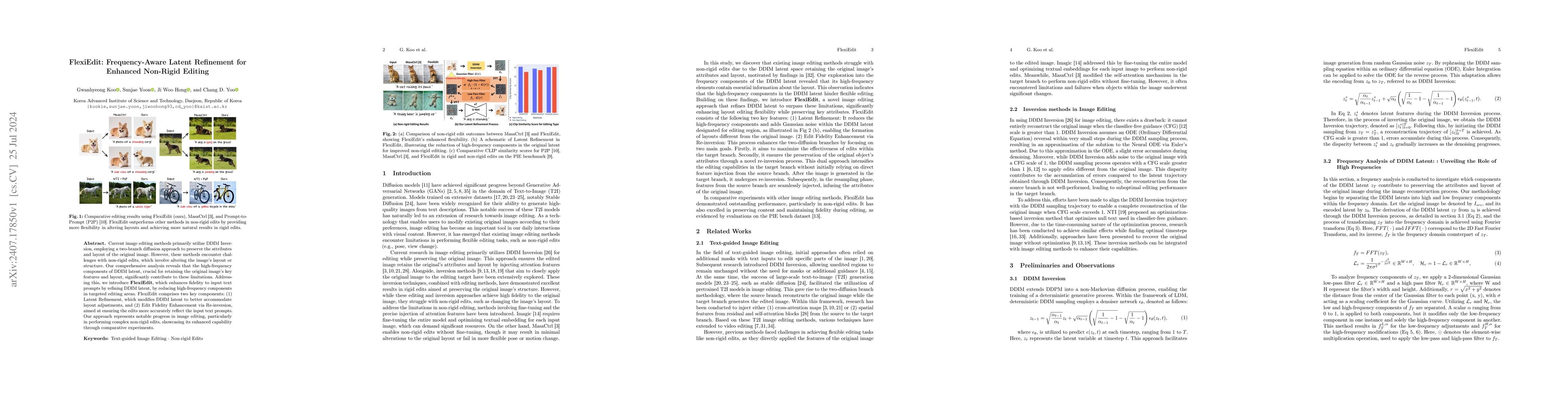 Thumbnail for FlexiEdit: Frequency-Aware Latent Refinement for Enhanced Non-Rigid
  Editing
