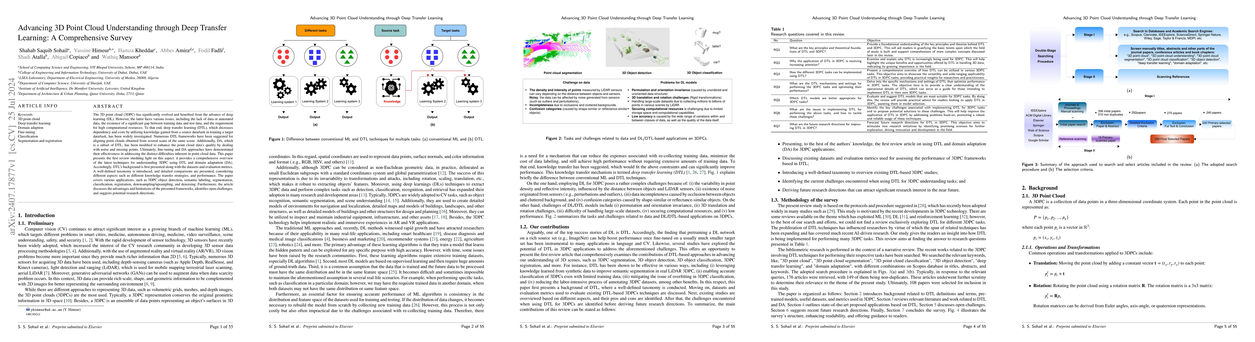 Thumbnail for Advancing 3D Point Cloud Understanding through Deep Transfer Learning: A
  Comprehensive Survey
