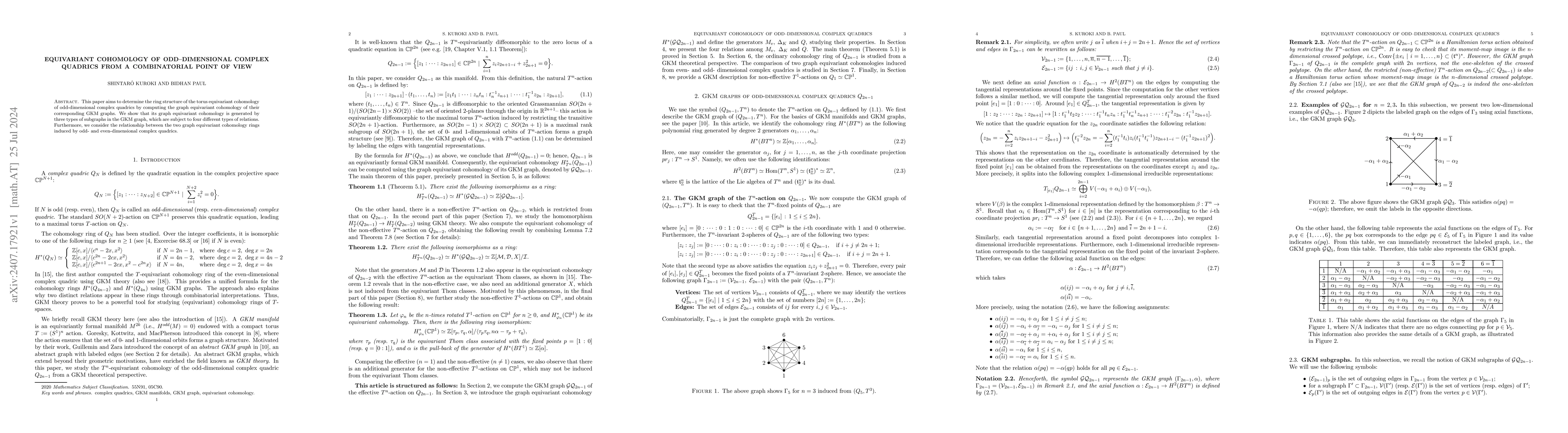 Thumbnail for Equivariant cohomology of odd-dimensional complex quadrics from a
  combinatorial point of view