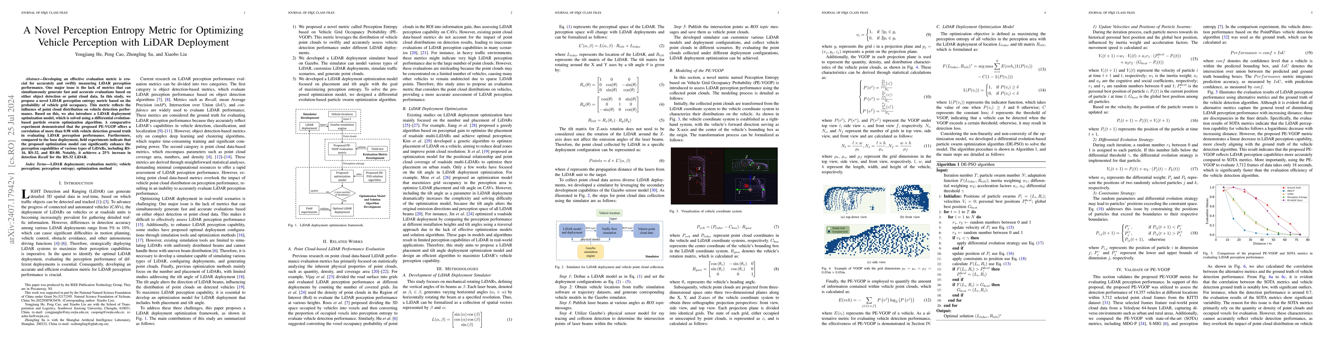Thumbnail for A Novel Perception Entropy Metric for Optimizing Vehicle Perception with
  LiDAR Deployment
