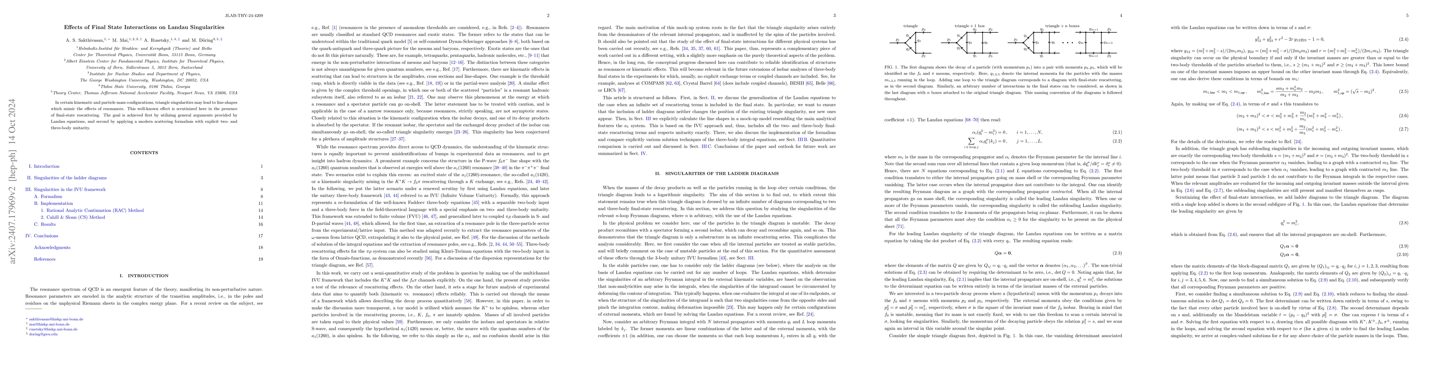 Thumbnail for Effects of Final State Interactions on Landau Singularities