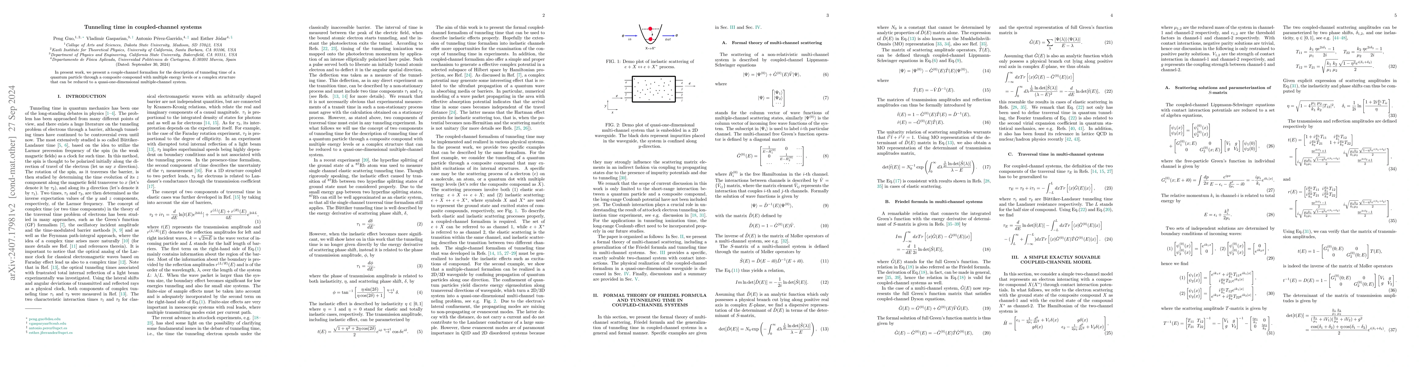 Thumbnail for Tunneling time in coupled-channel systems