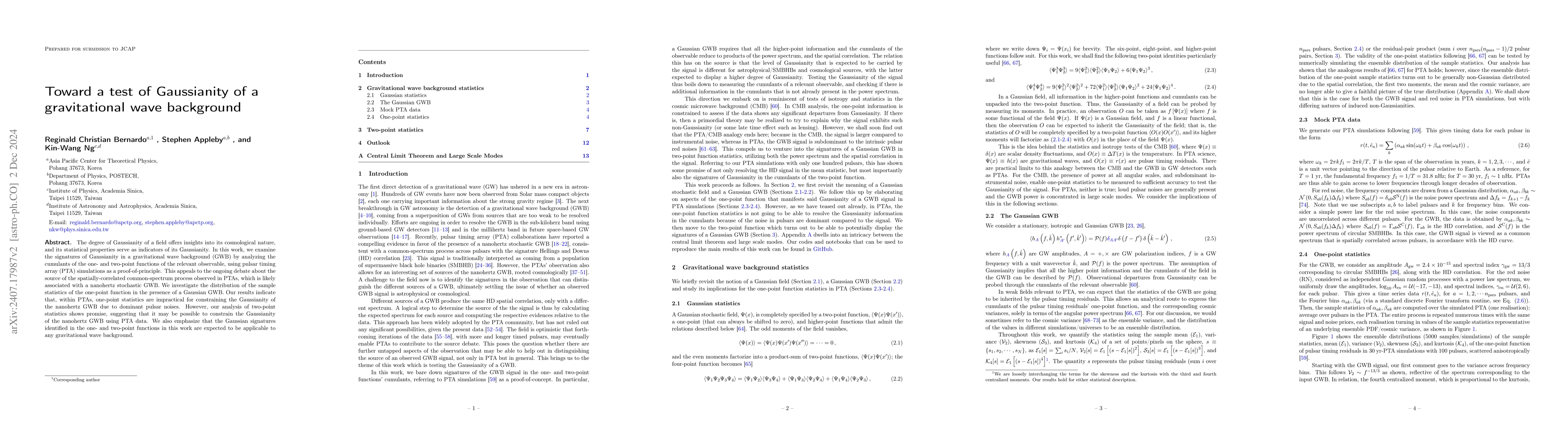 Thumbnail for Toward a test of Gaussianity of a gravitational wave background