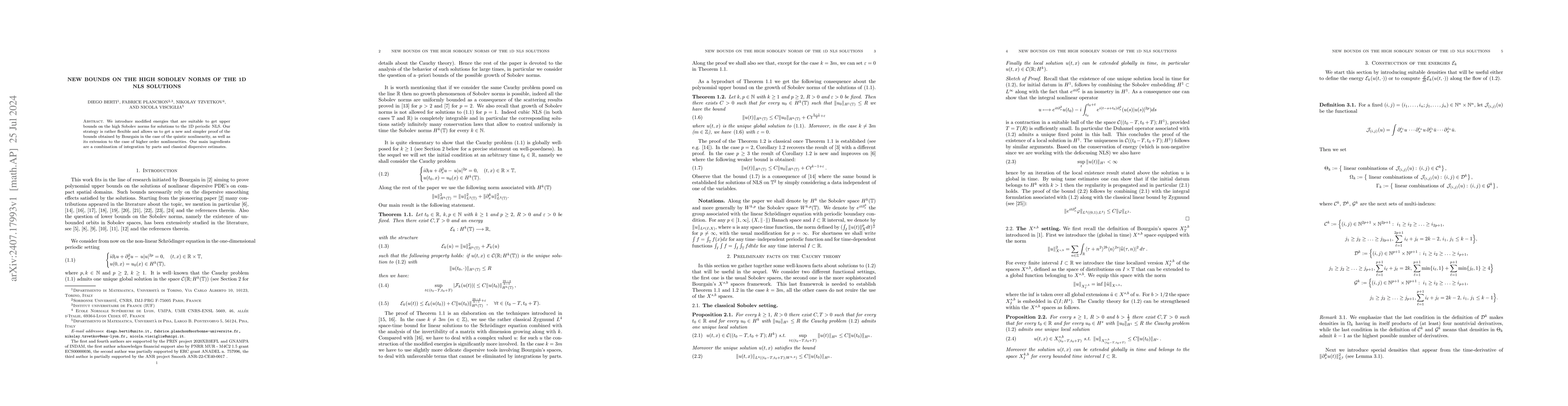 Thumbnail for New bounds on the high Sobolev norms of the 1d NLS solutions