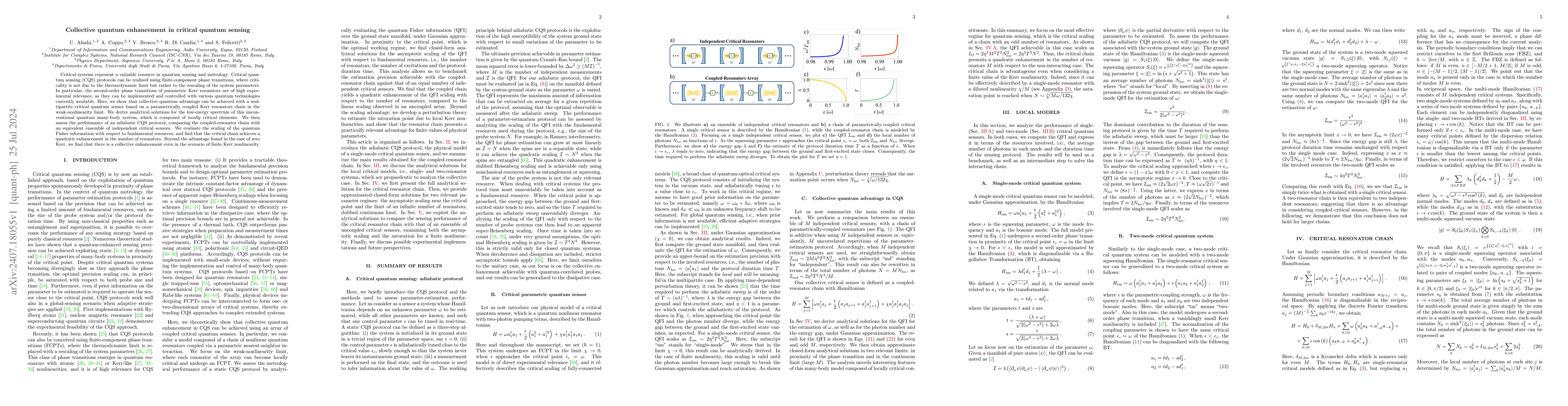 Thumbnail for Collective quantum enhancement in critical quantum sensing