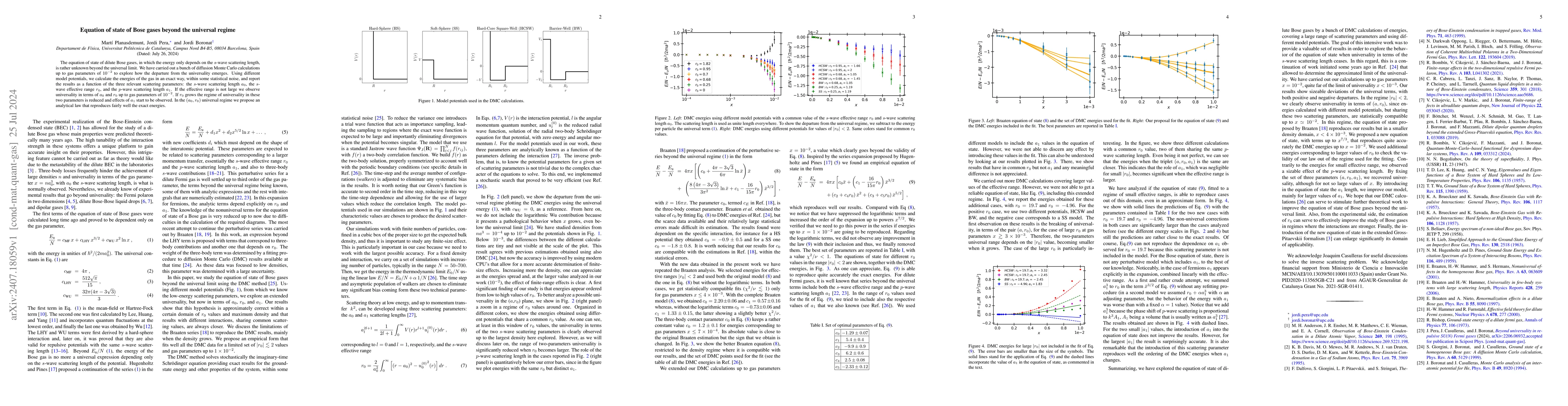 Thumbnail for Equation of state of Bose gases beyond the universal regime