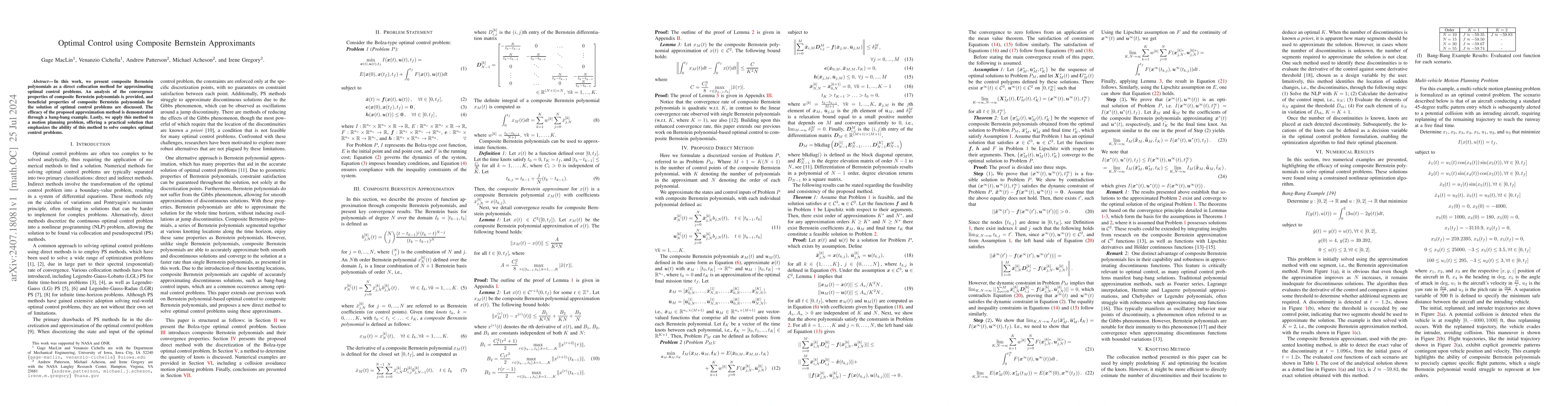 Thumbnail for Optimal Control using Composite Bernstein Approximants