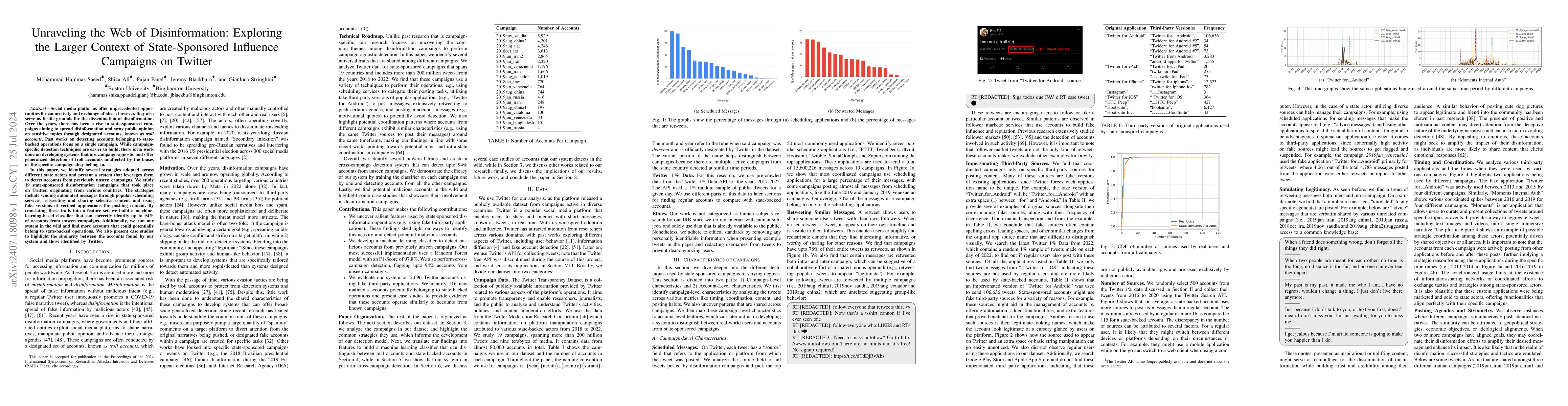 Thumbnail for Unraveling the Web of Disinformation: Exploring the Larger Context of
  State-Sponsored Influence Campaigns on Twitter