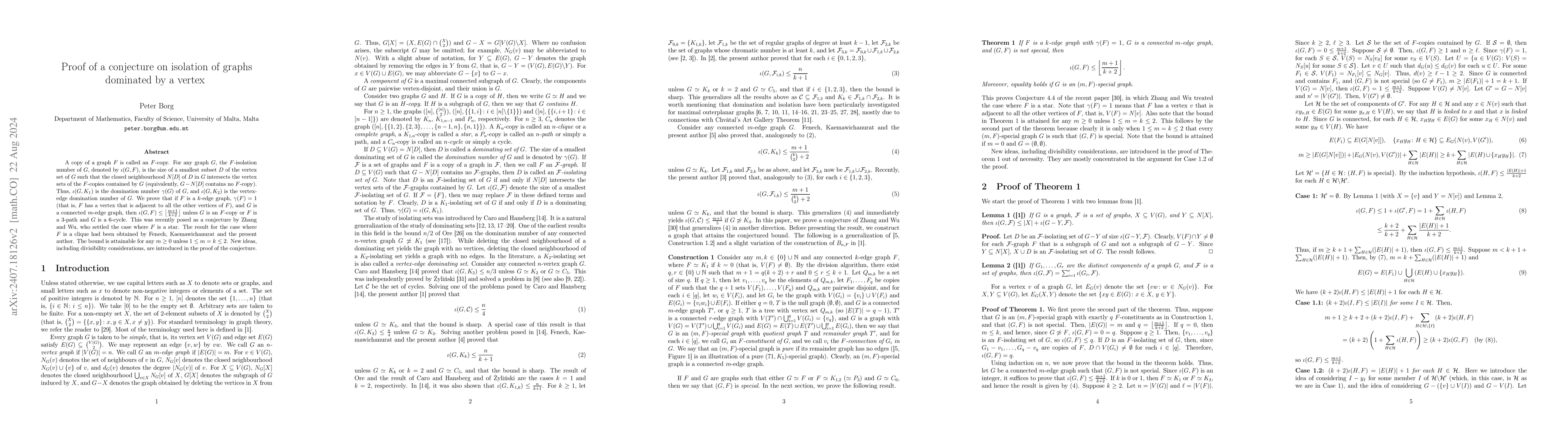 Thumbnail for Proof of a conjecture on isolation of graphs dominated by a vertex