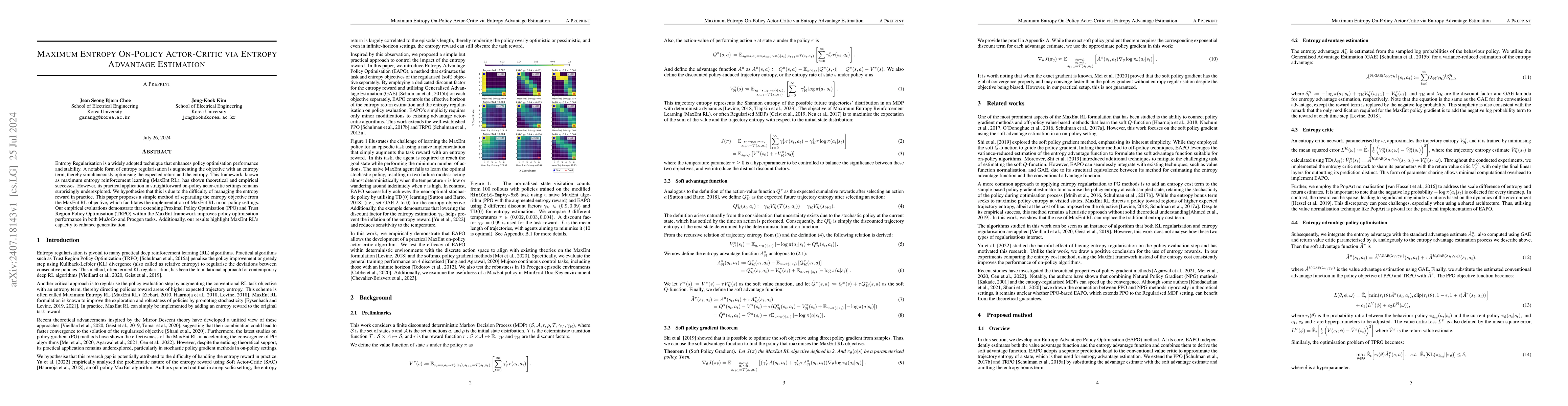 Thumbnail for Maximum Entropy On-Policy Actor-Critic via Entropy Advantage Estimation