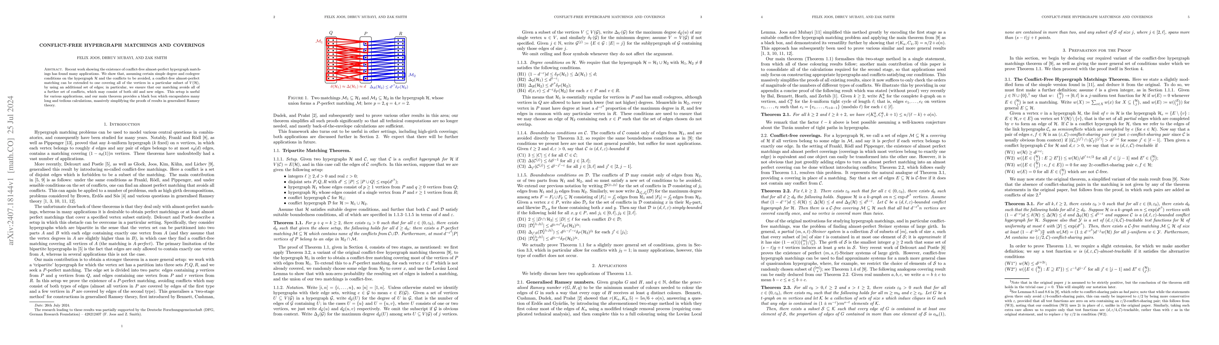 Thumbnail for Conflict-free Hypergraph Matchings and Coverings