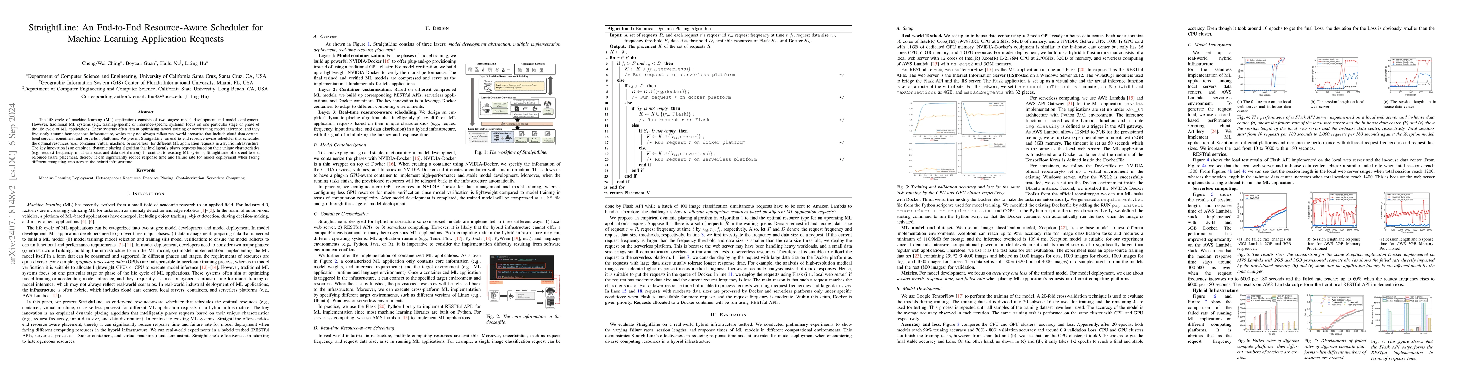 Thumbnail for StraightLine: An End-to-End Resource-Aware Scheduler for Machine
  Learning Application Requests