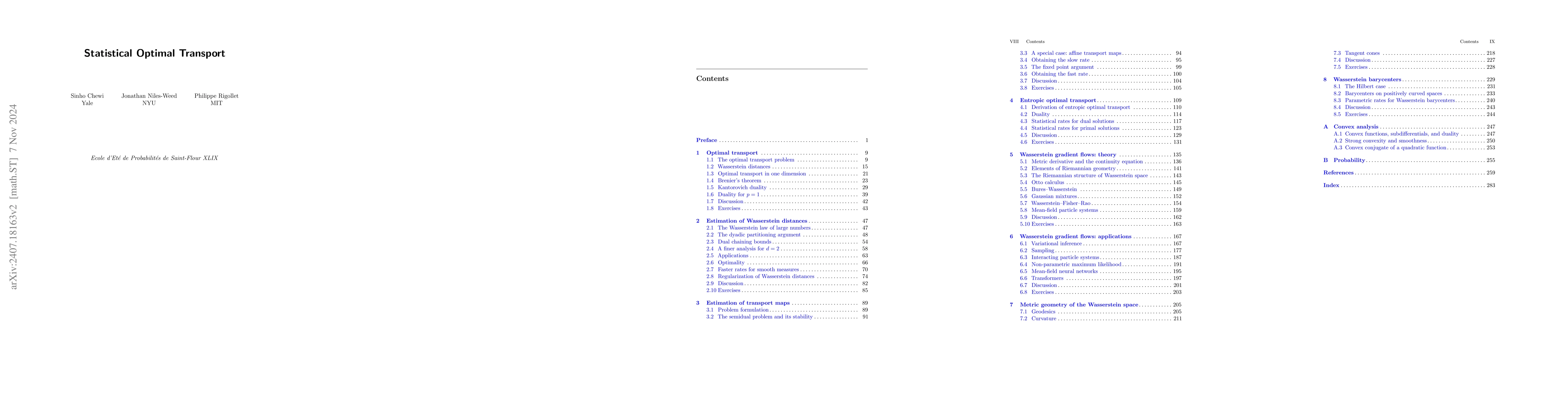 Thumbnail for Statistical optimal transport