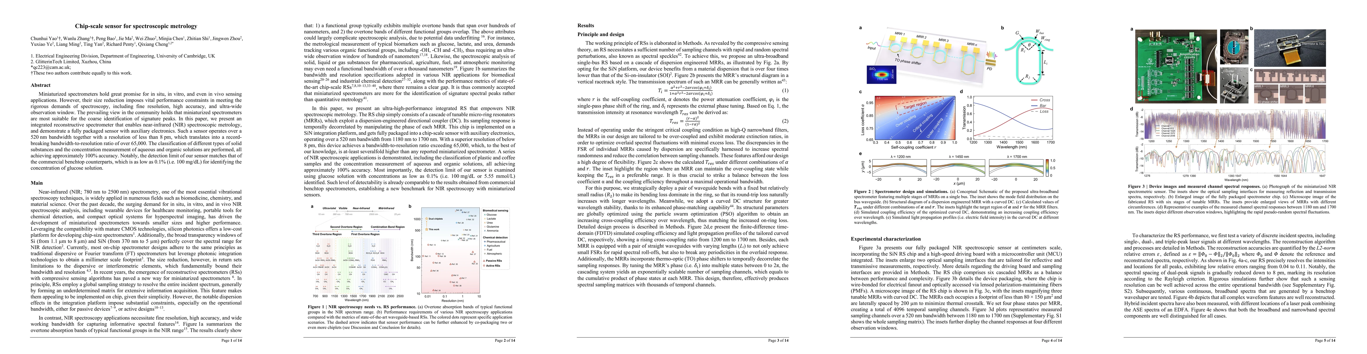 Thumbnail for Chip-scale sensor for spectroscopic metrology
