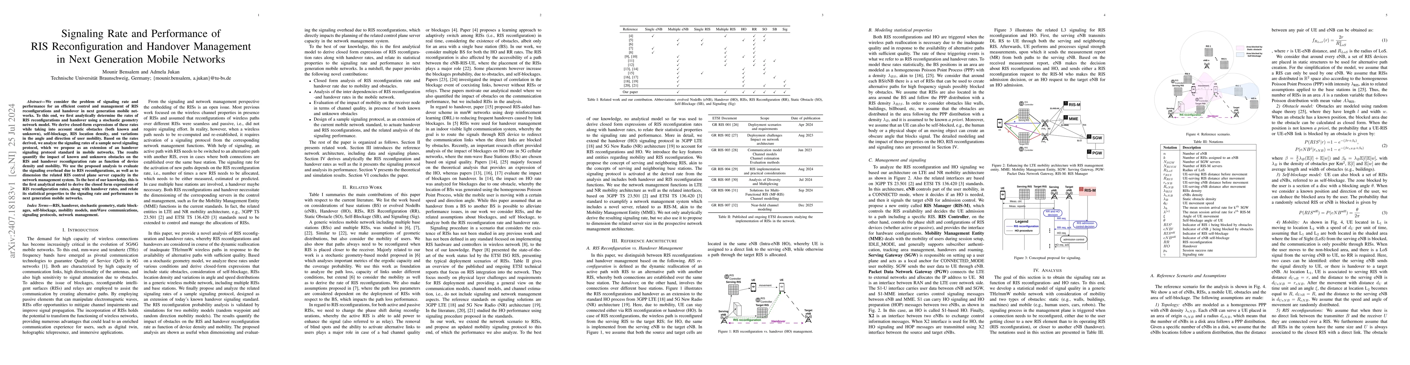 Thumbnail for Signaling Rate and Performance of RIS Reconfiguration and Handover
  Management in Next Generation Mobile Networks