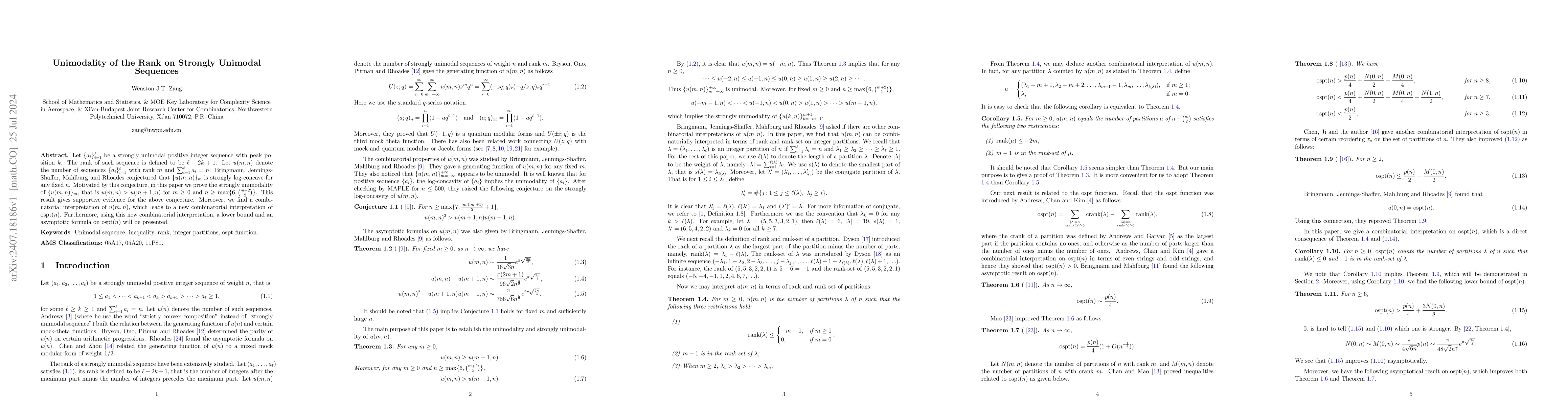 Thumbnail for Unimodality of the Rank on Strongly Unimodal Sequences