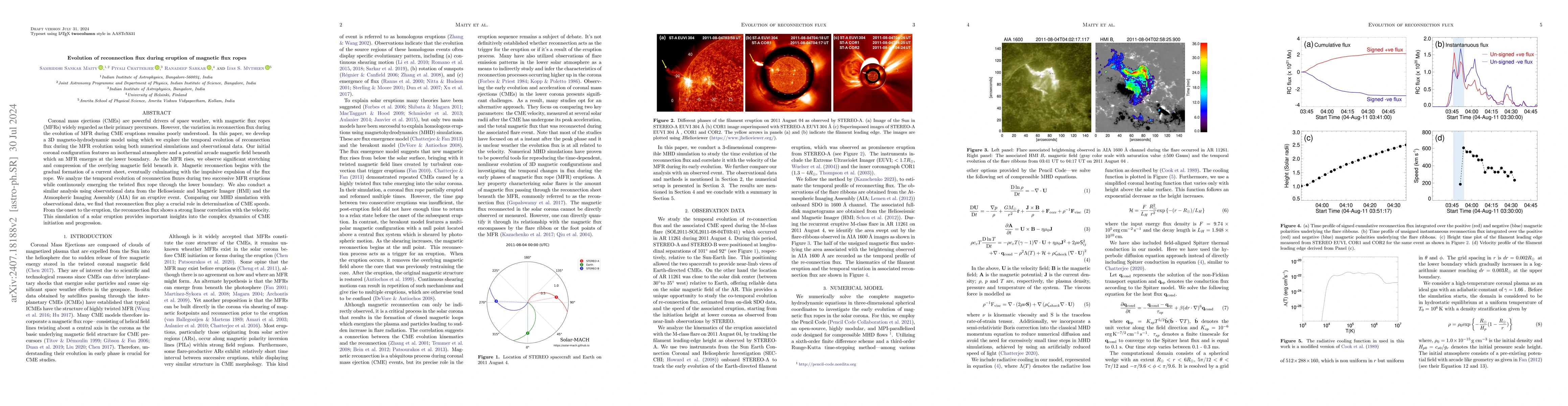 Thumbnail for Evolution of reconnection flux during eruption of magnetic flux ropes