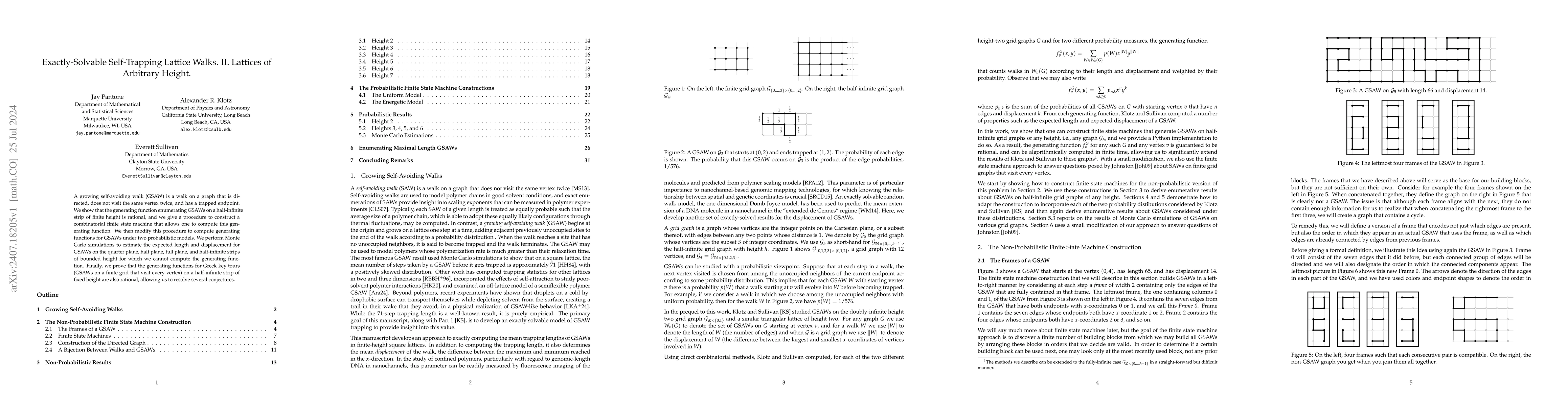 Thumbnail for Exactly-solvable self-trapping lattice walks. II. Lattices of arbitrary
  height