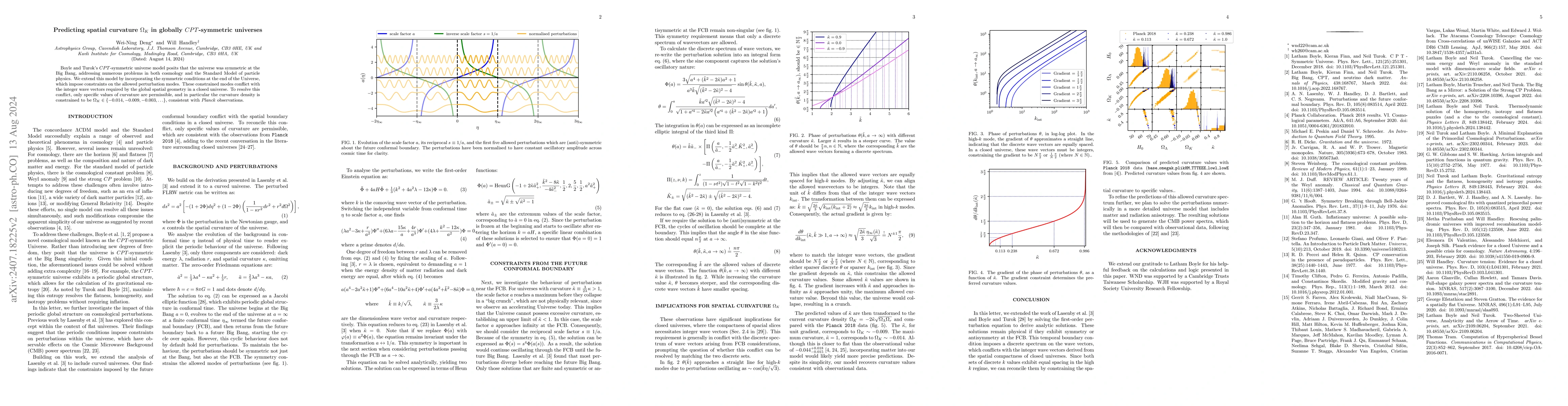 Thumbnail for Predicting spatial curvature $Ω_K$ in globally $CPT$-symmetric
  universes