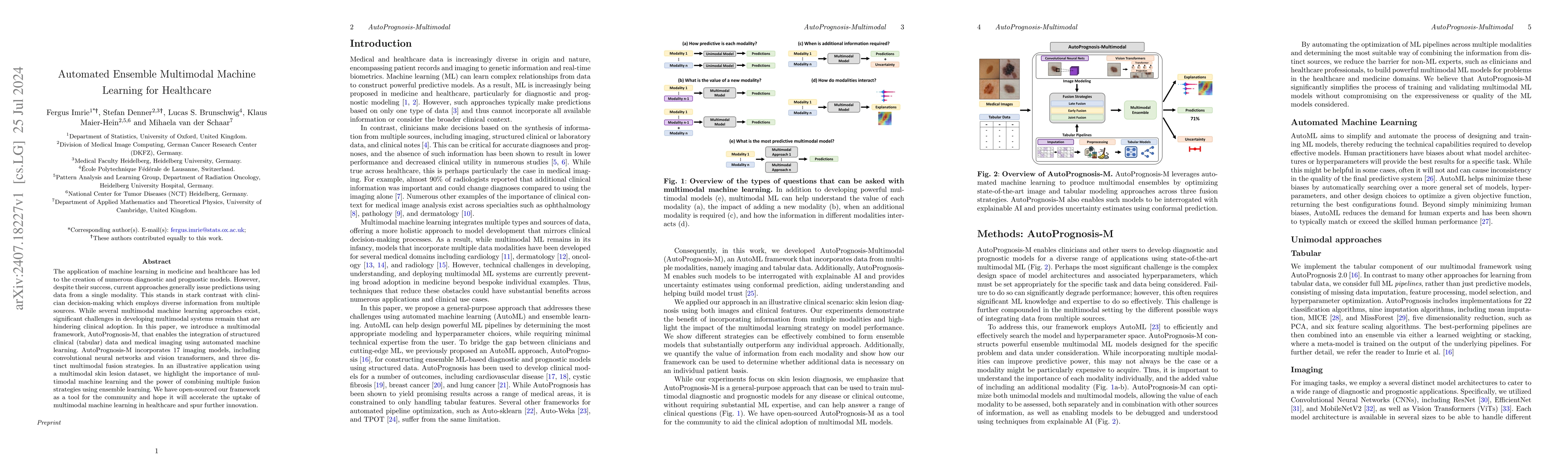 Thumbnail for Automated Ensemble Multimodal Machine Learning for Healthcare