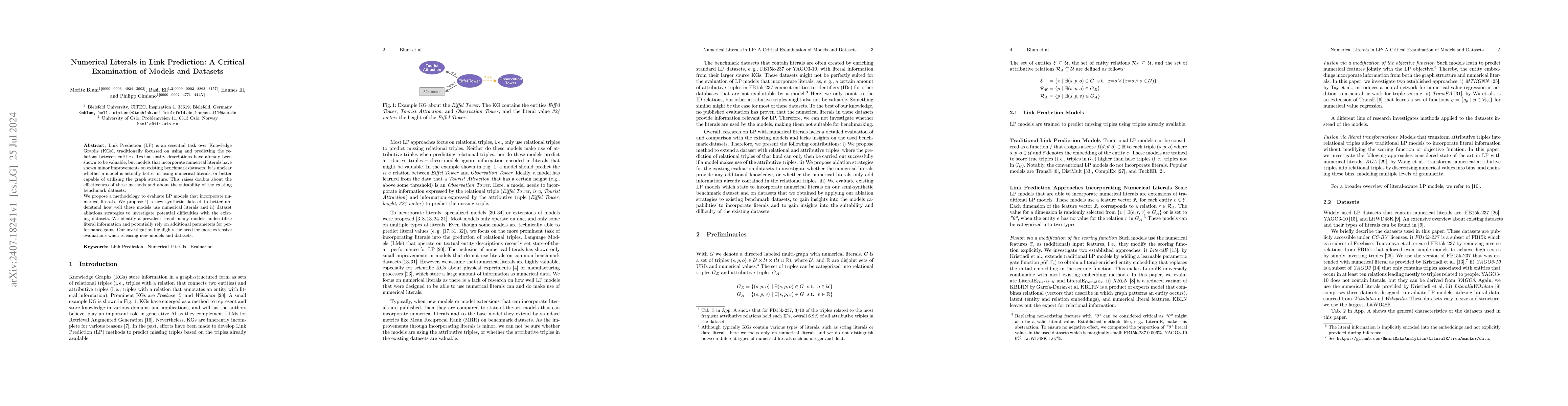 Thumbnail for Numerical Literals in Link Prediction: A Critical Examination of Models
  and Datasets