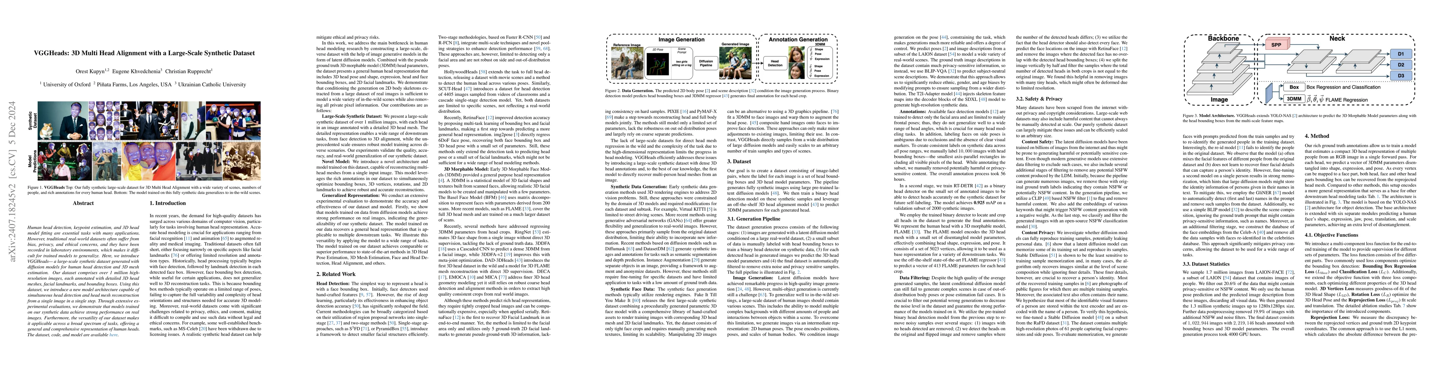 Thumbnail for VGGHeads: A Large-Scale Synthetic Dataset for 3D Human Heads