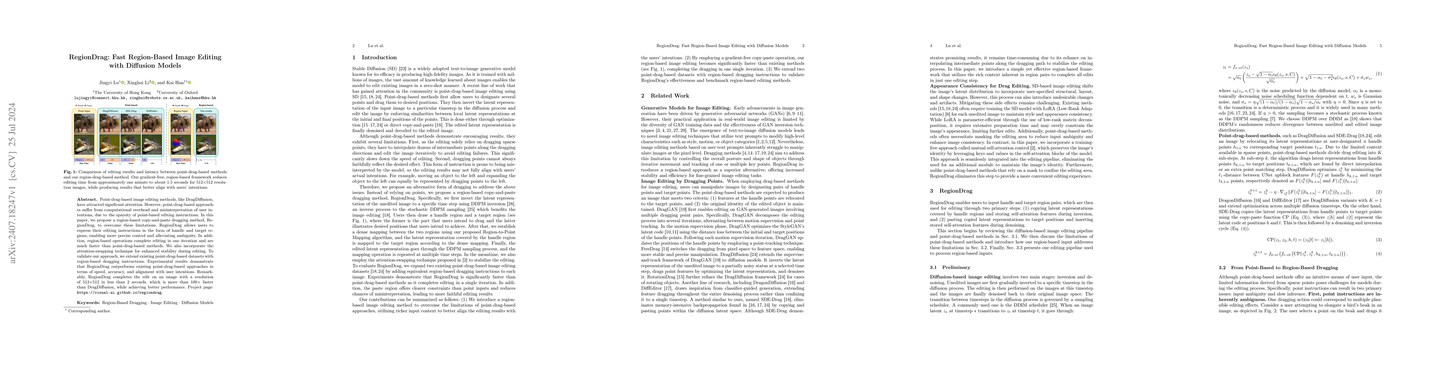 Thumbnail for RegionDrag: Fast Region-Based Image Editing with Diffusion Models