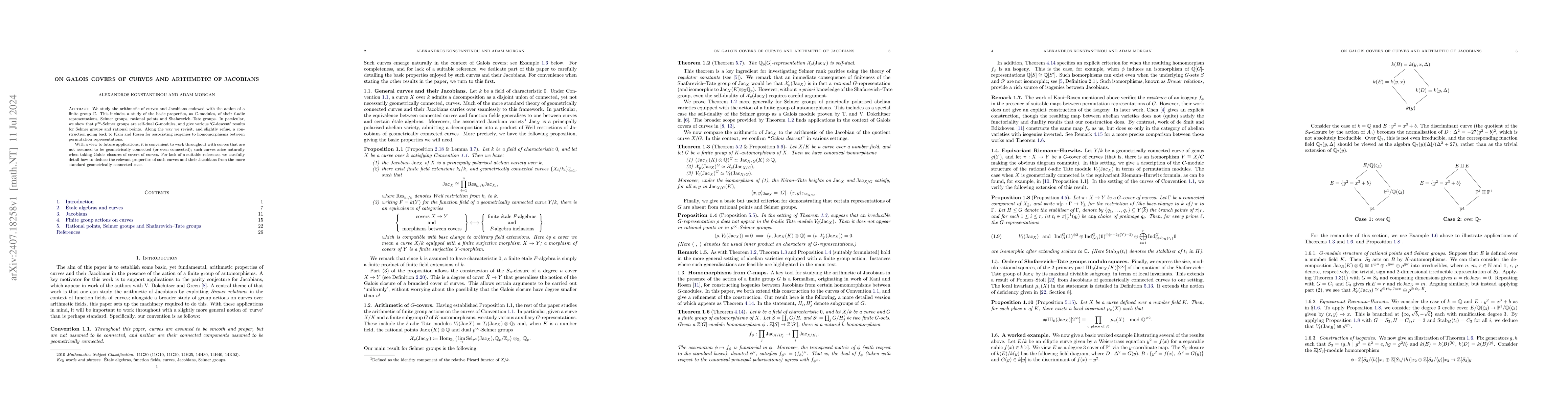 Thumbnail for On Galois covers of curves and arithmetic of Jacobians