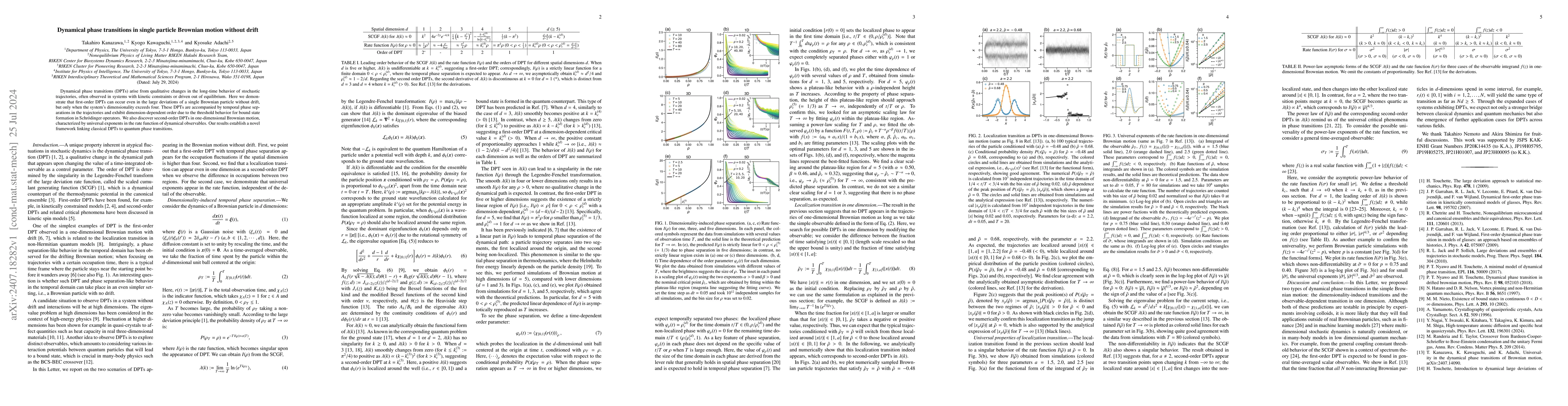 Thumbnail for Dynamical phase transitions in single particle Brownian motion without
  drift