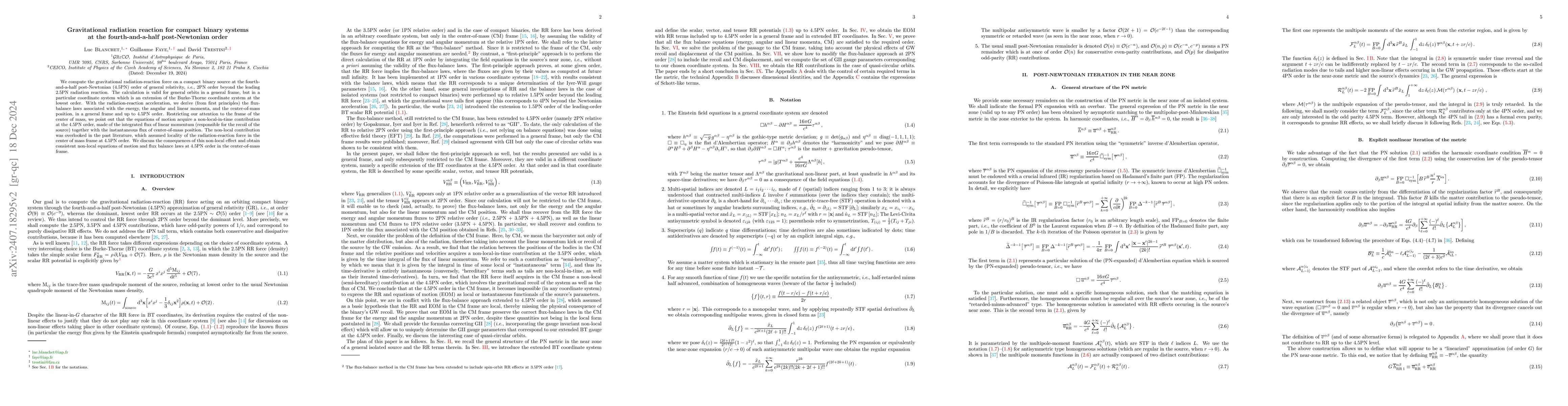 Thumbnail for Gravitational radiation reaction for compact binary systems at the
  fourth-and-a-half post-Newtonian order