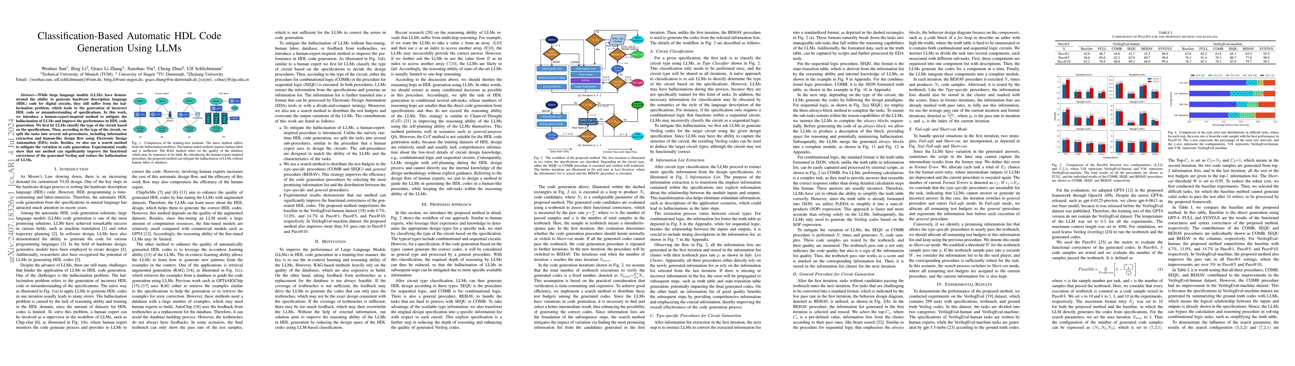 Thumbnail for Classification-Based Automatic HDL Code Generation Using LLMs