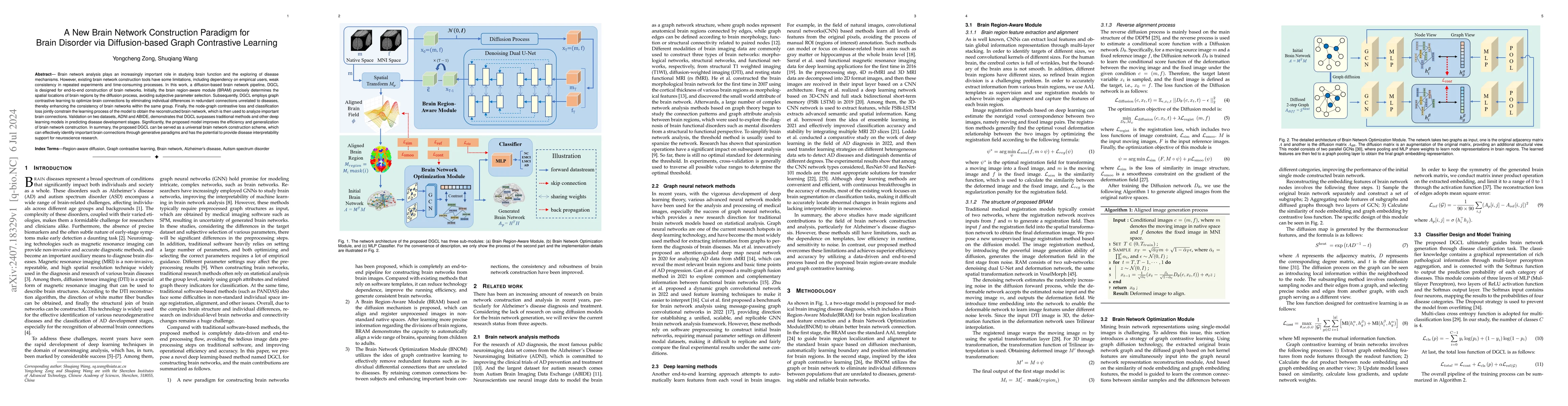 Thumbnail for A New Brain Network Construction Paradigm for Brain Disorder via
  Diffusion-based Graph Contrastive Learning