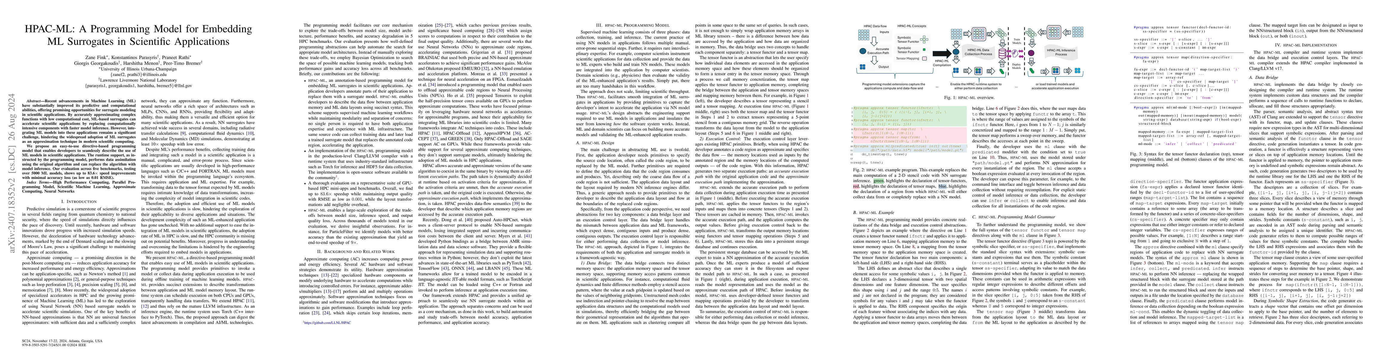Thumbnail for HPAC-ML: A Programming Model for Embedding ML Surrogates in Scientific
  Applications