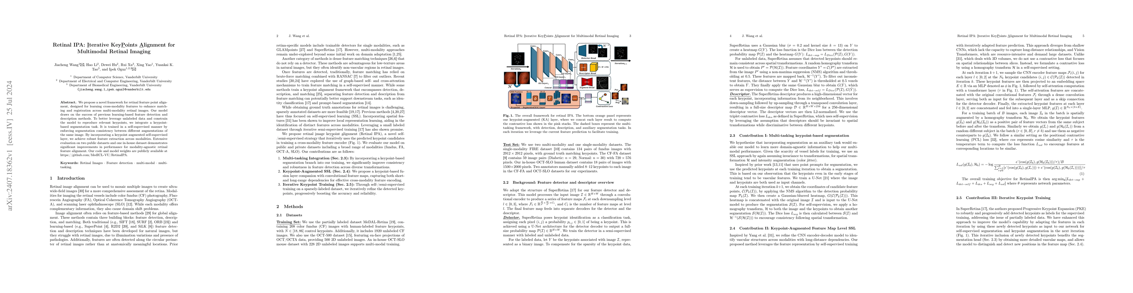 Thumbnail for Retinal IPA: Iterative KeyPoints Alignment for Multimodal Retinal
  Imaging