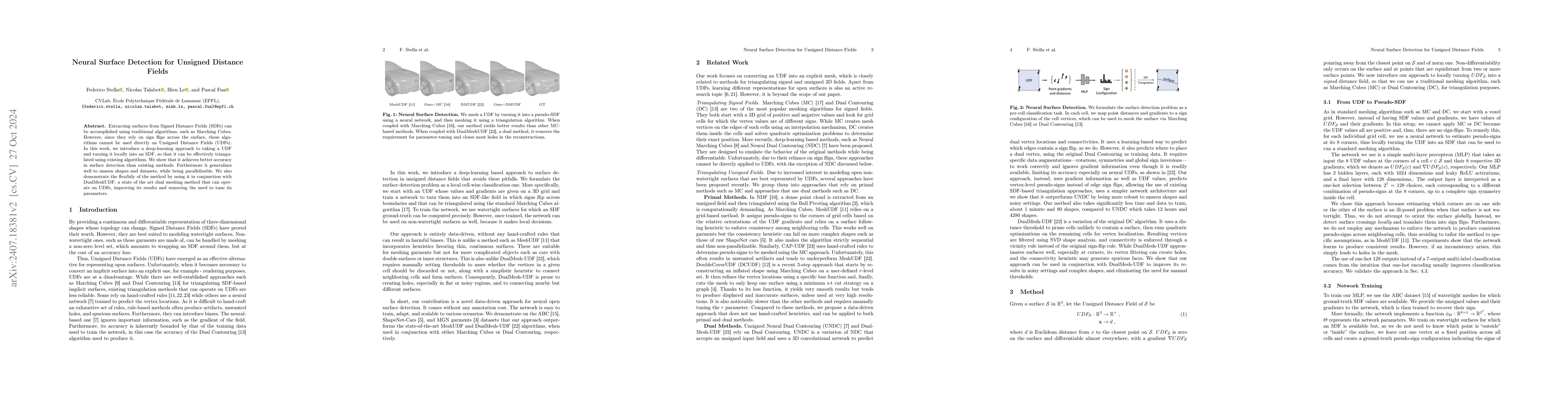 Thumbnail for Neural Surface Detection for Unsigned Distance Fields