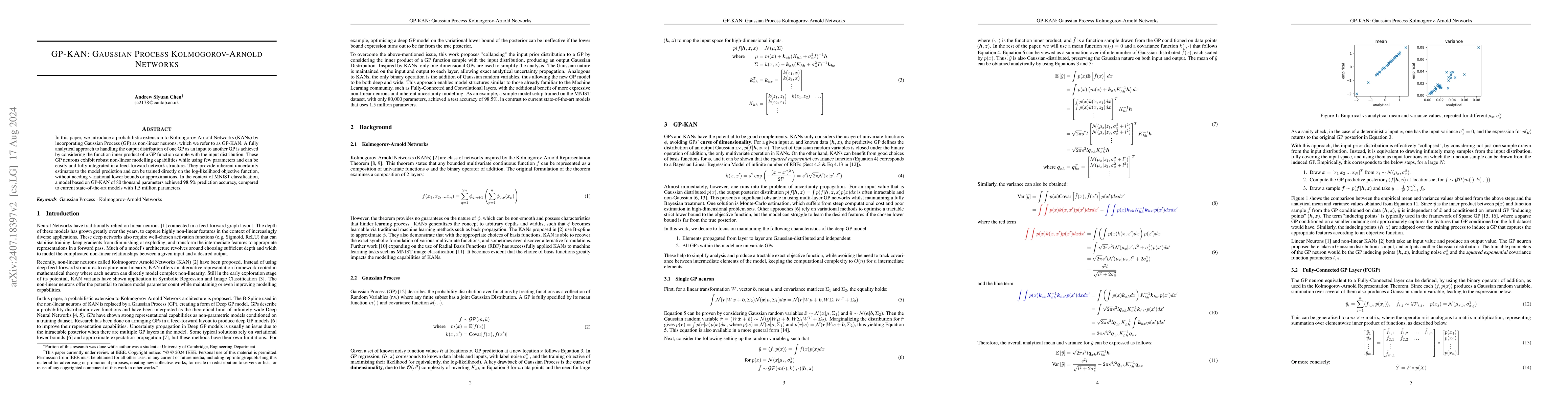 Thumbnail for Gaussian Process Kolmogorov-Arnold Networks