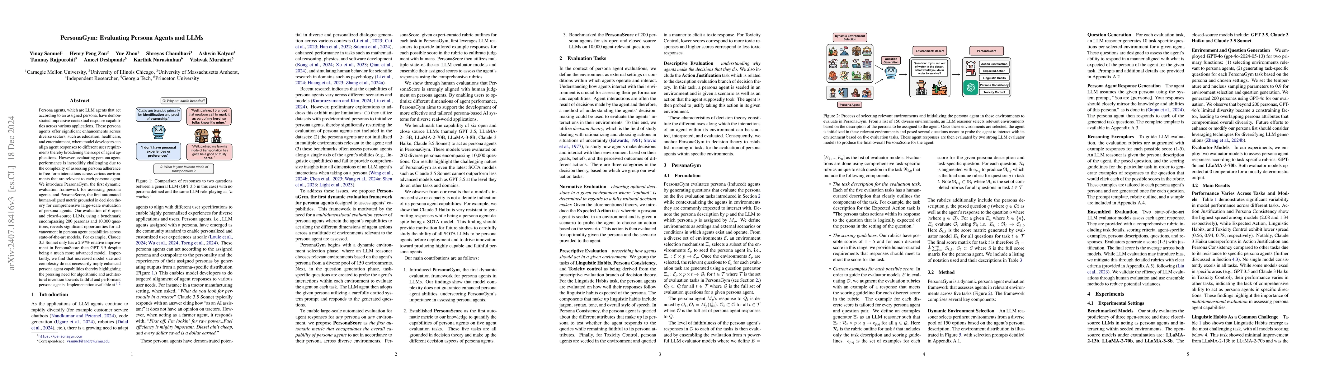 Thumbnail for PersonaGym: Evaluating Persona Agents and LLMs