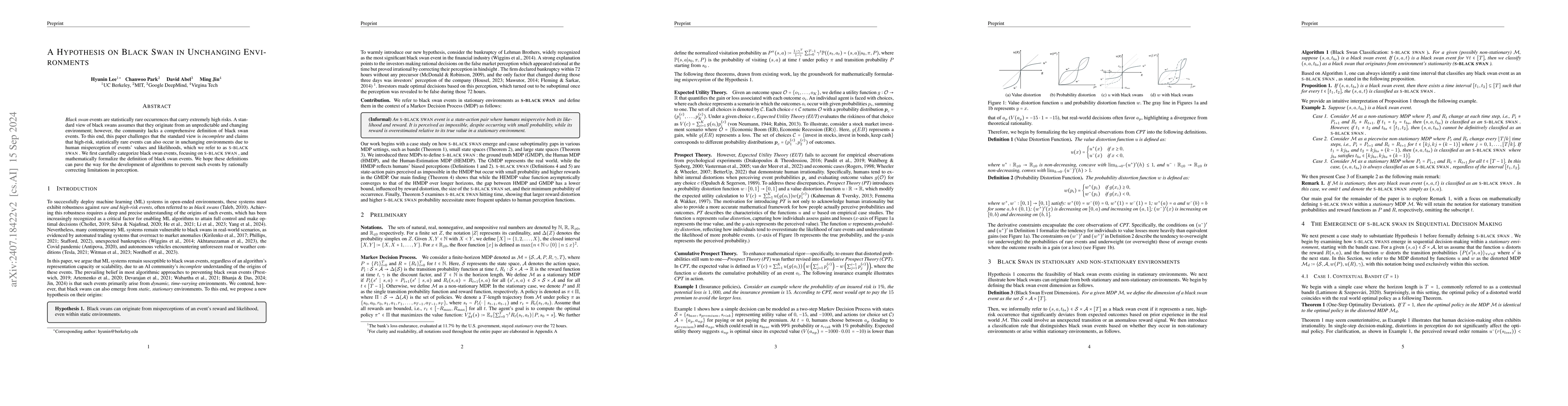 Thumbnail for A Black Swan Hypothesis in Markov Decision Process via Irrationality