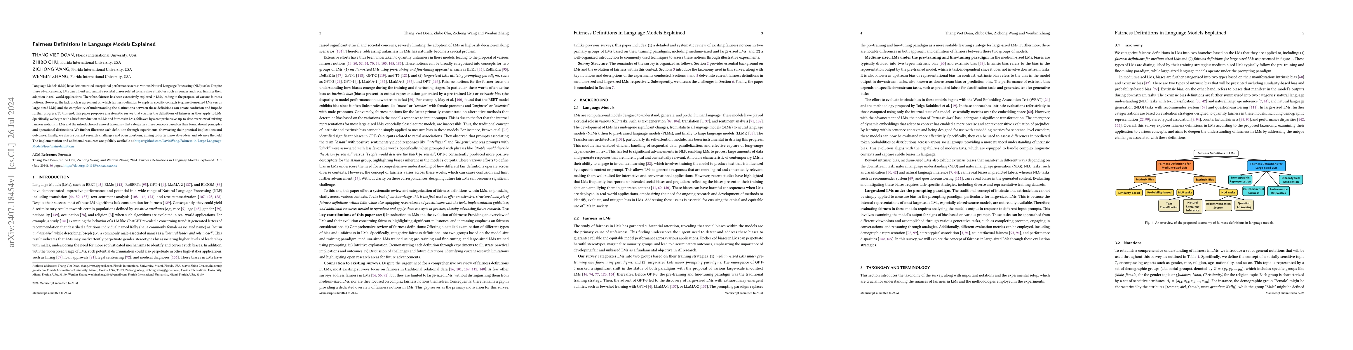 Thumbnail for Fairness Definitions in Language Models Explained