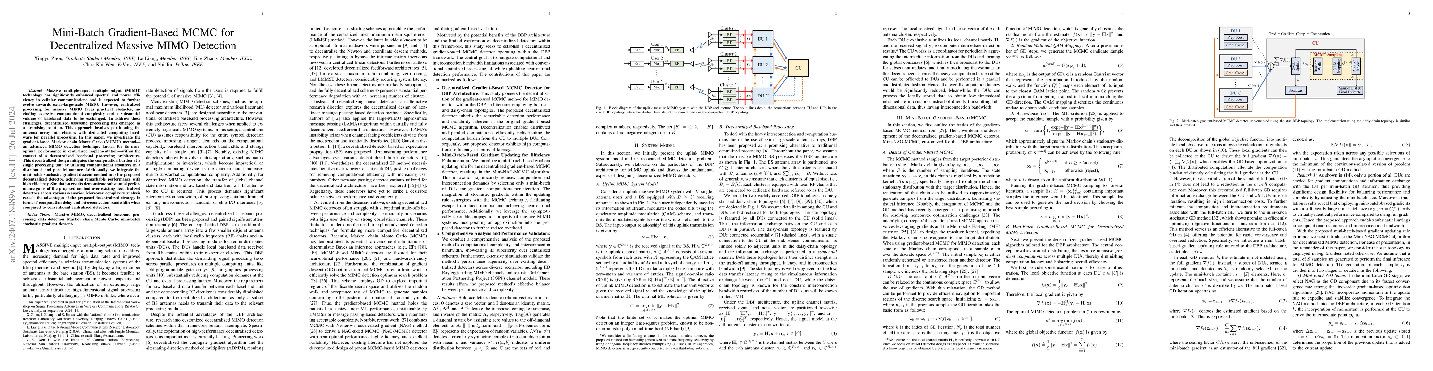 Thumbnail for Mini-Batch Gradient-Based MCMC for Decentralized Massive MIMO Detection