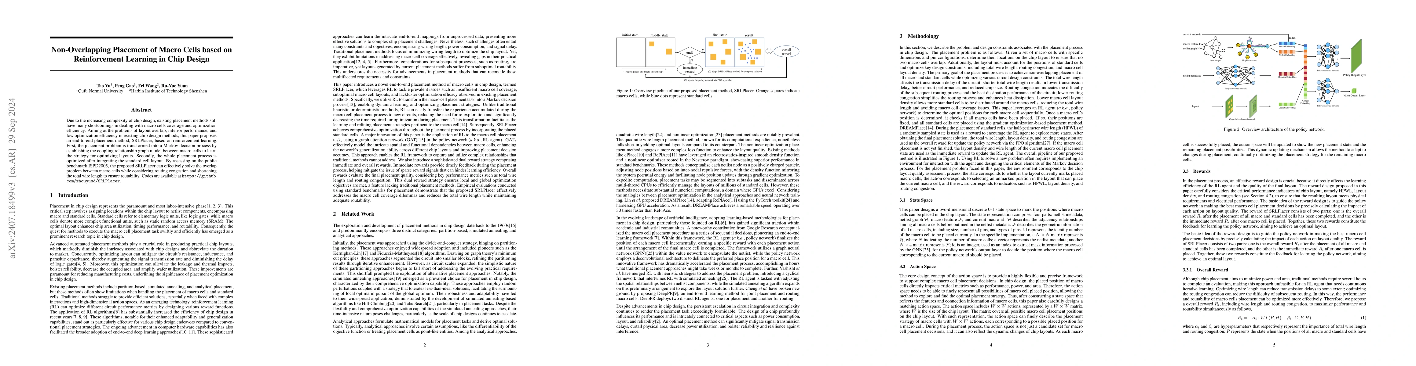 Thumbnail for Non-Overlapping Placement of Macro Cells based on Reinforcement Learning
  in Chip Design