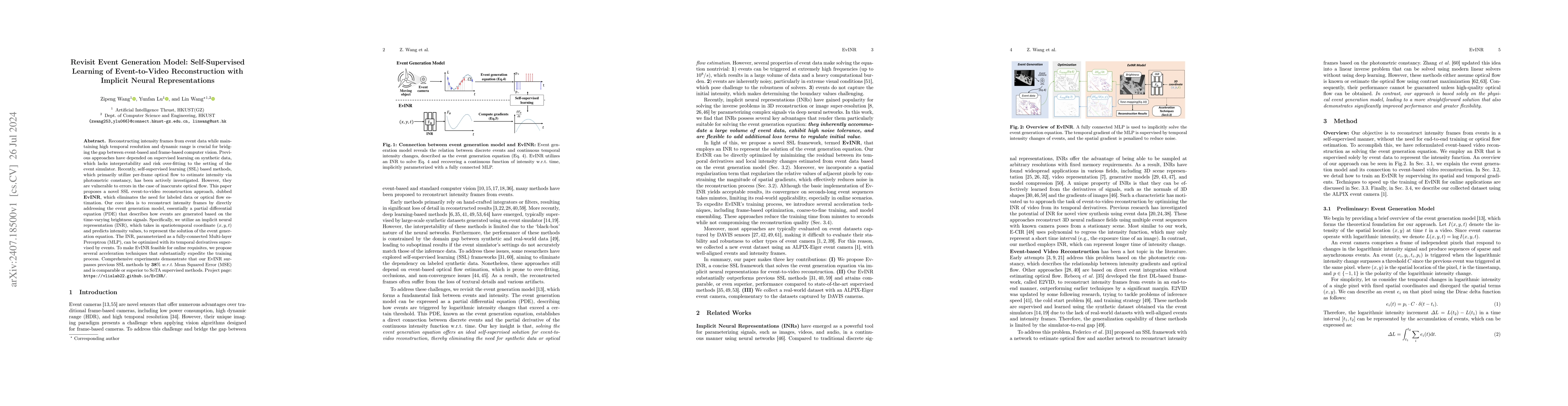 Thumbnail for Revisit Event Generation Model: Self-Supervised Learning of
  Event-to-Video Reconstruction with Implicit Neural Representations