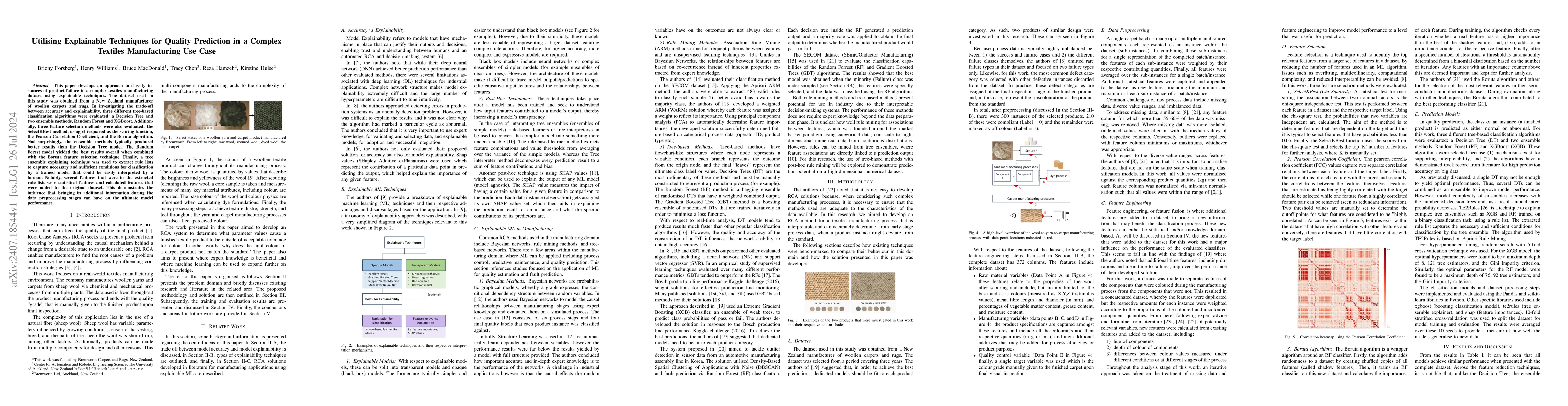 Thumbnail for Utilising Explainable Techniques for Quality Prediction in a Complex
  Textiles Manufacturing Use Case