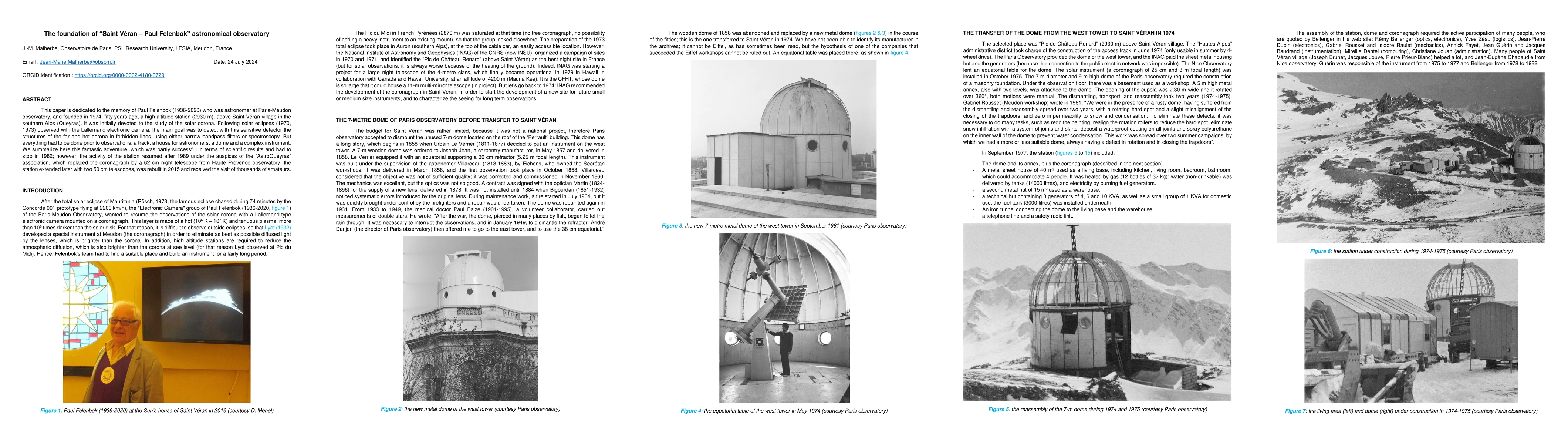 Thumbnail for The foundation of "Saint V{é}ran-Paul Felenbok" astronomical
  observatory