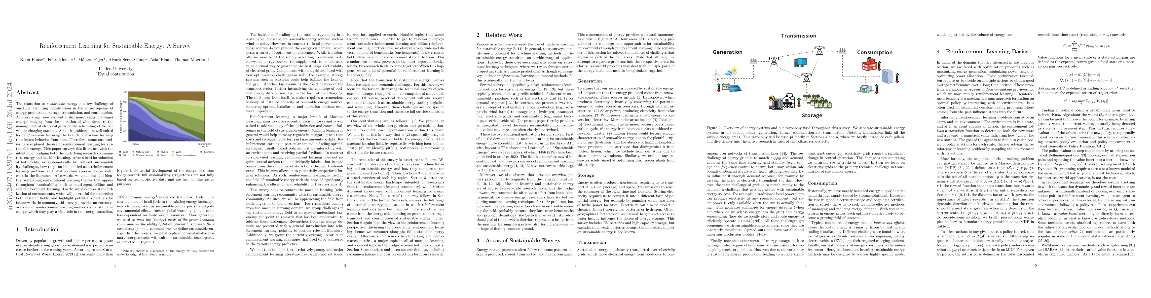 Thumbnail for Reinforcement Learning for Sustainable Energy: A Survey