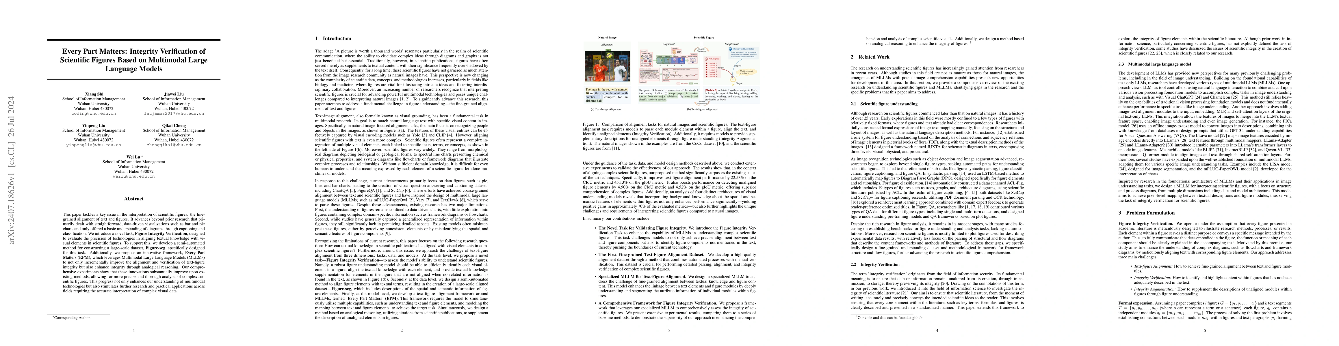 Thumbnail for Every Part Matters: Integrity Verification of Scientific Figures Based
  on Multimodal Large Language Models